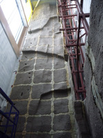 Bendcrete Installing Climbing Panels at Bolton One
